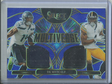 DK METCALF 2025 PANINI SELECT MULTIVERSE DUAL JERSEYS BLUE REFRACTOR #MVJ-DKM!!!