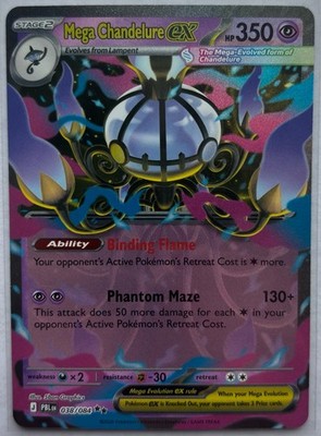 Pokemon Mega Chandelure ex Pitch Black #038/84 Holofoil English