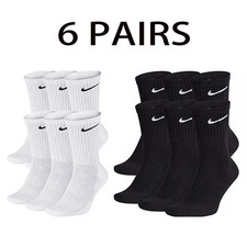 NEW Nike Dri-Fit 6-Pair Crew Socks - Cushioned for Gym & Sport, Unisex UK