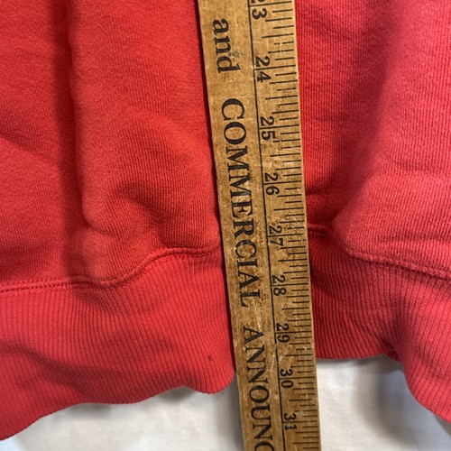 Felpa con cappuccio Good American donna taglia 3/4 rossa pullover felpa pesante USA - Foto 13 di 17