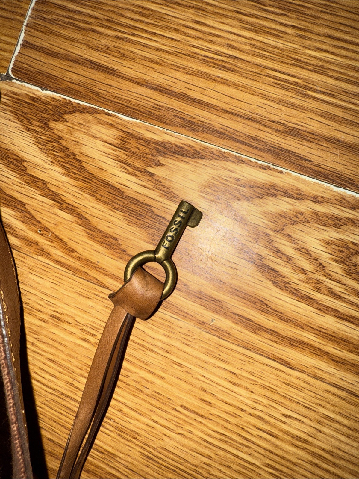 Fossil brown Leather/Suede Patchwork Crossbody Bag - image 5