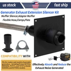 Generator Exhaust Extension Silencer Kit For Firman Or Honda w/ Adapter Muffler