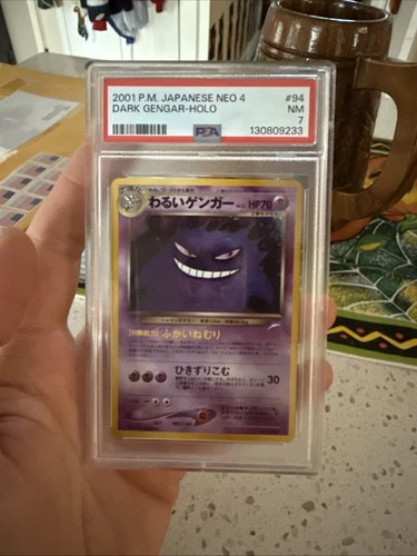 PSA 7 Pokemon Card 2001 Dark Gengar Neo 4 Holo # 94 Japanese free shipping JAPAN