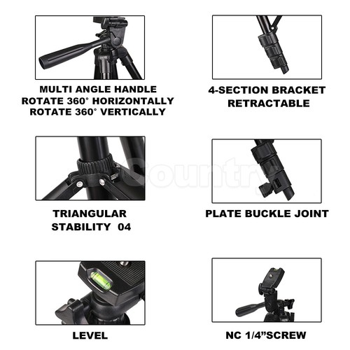Adjustable Camera Tripod Mount Stand Holder for iPhone Phone Universal - Picture 4 of 11