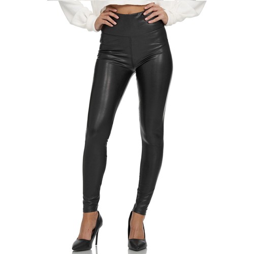 Glamexx24 Damen Kunstleder High Waist Leggings Skinny Hose Leder-Optik Treggings - Bild 8 von 17