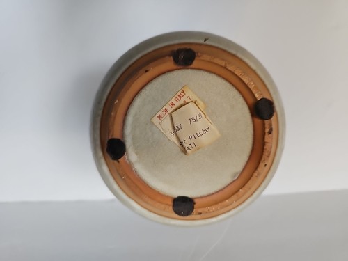 Bitossi Aldo Londi Italy Pitcher Sgraffito Vintage 7" Tall 7 1/2" Wide - Picture 4 of 4