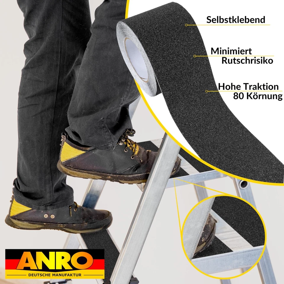 Antirutsch Klebeband Antirutschband Selbstklebend rutschfest Streifen Klebeband  - Bild 4 von 4