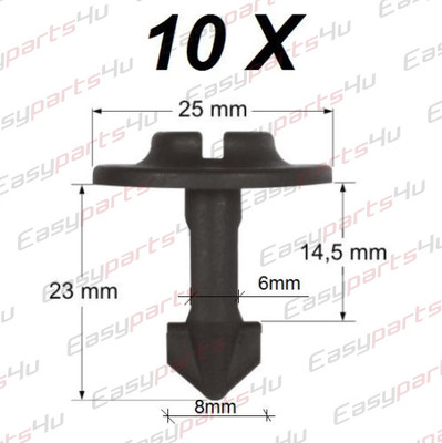 10x Halteclips Schrauben Motorschutz Unterfahrschutz Universal Klips