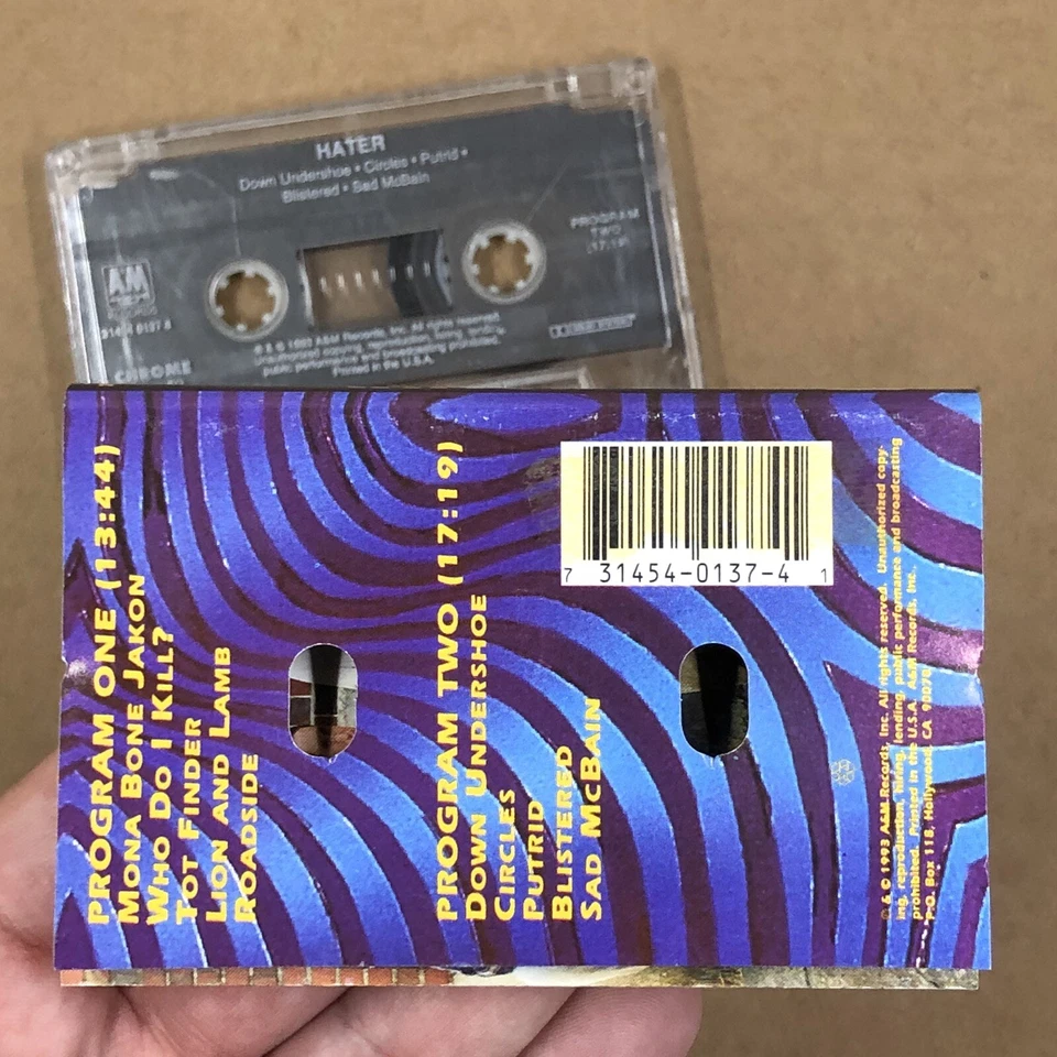 HATER Cassette Tape 90s Grunge DEBUT ALBUM SUPERGROUP SOUNDGARDEN MONSTER MAGNET - Image 4 of 4