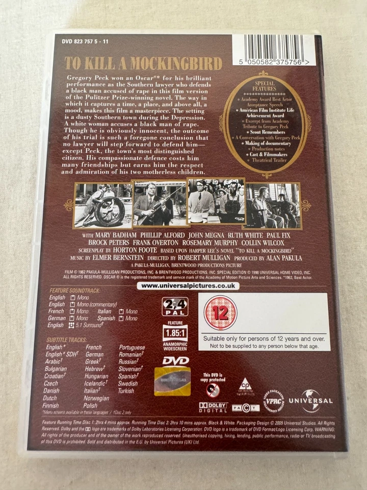 To Kill a Mockingbird  2 DVD Region:2,4 - Image 3 of 4