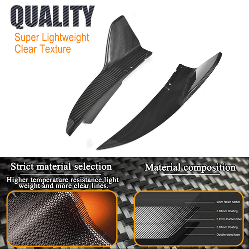 For LEXUS IS350 Sedan 17-18 REAL Carbon Rear Bumper Lip Splitter Flaps Spoiler - Picture 7 of 11