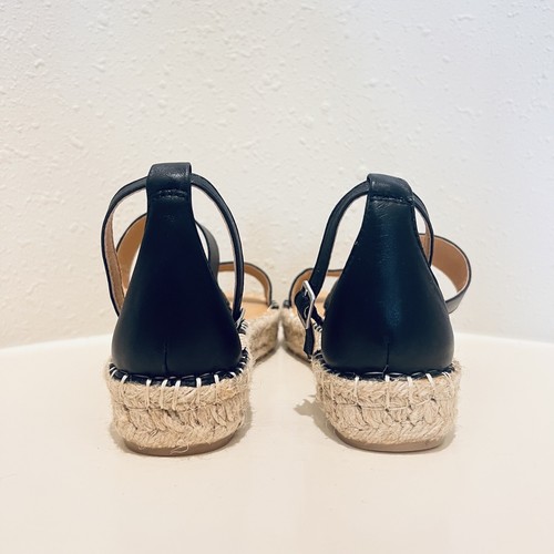 Splendid Women’s Morgan Black Leather Platform Espadrille Sandals Size US 7 NEW - Picture 9 of 11