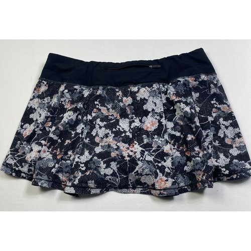 Gonna Lululemon Pace Rival (regolare) *senza pannelli taglia 10 nero/rosa 5093 - Foto 8 di 12