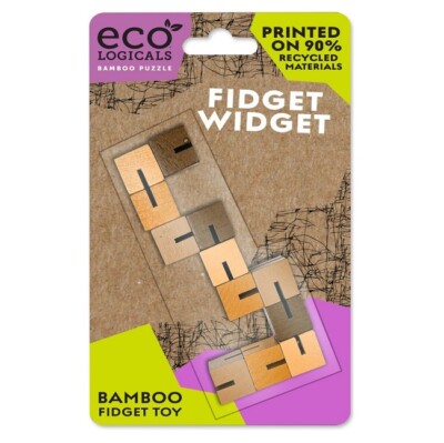 Ecological 3D Bamboo Fidget Toy Brainteaser Puzzles & Games - New Sealed