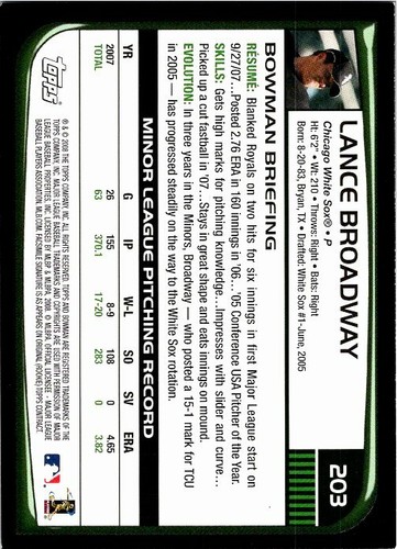 2008 Bowman Baseball - Pick Choose Your Cards - Picture 181 of 191