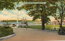 Newport Rhode Island U.S. Naval Training Station Ship Service Dept. Postcard