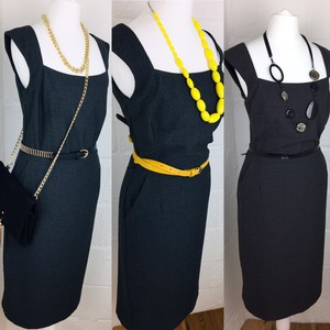 dark grey shift dress