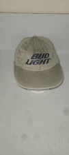 Bud Light Hat Cap Adjustable Strapback Grey Faded By Fahrenheit