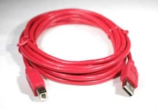 USB 2.0 Cable Red A to B 10FT Excellent for Important Cables Designed in USA
