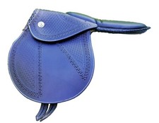 Black Flap and seat, English Leather Racing Exercise Horse Saddle, Free Shipping