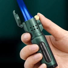 JOBON Grinding Wheel Lighter 3 Blue Flame Torch Turbo Multifunctional Lighte