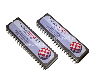 Amiga 4000 Kickstart ROM 3.2.3 Amiga OS Desktop + abgerundete Aufkleber
