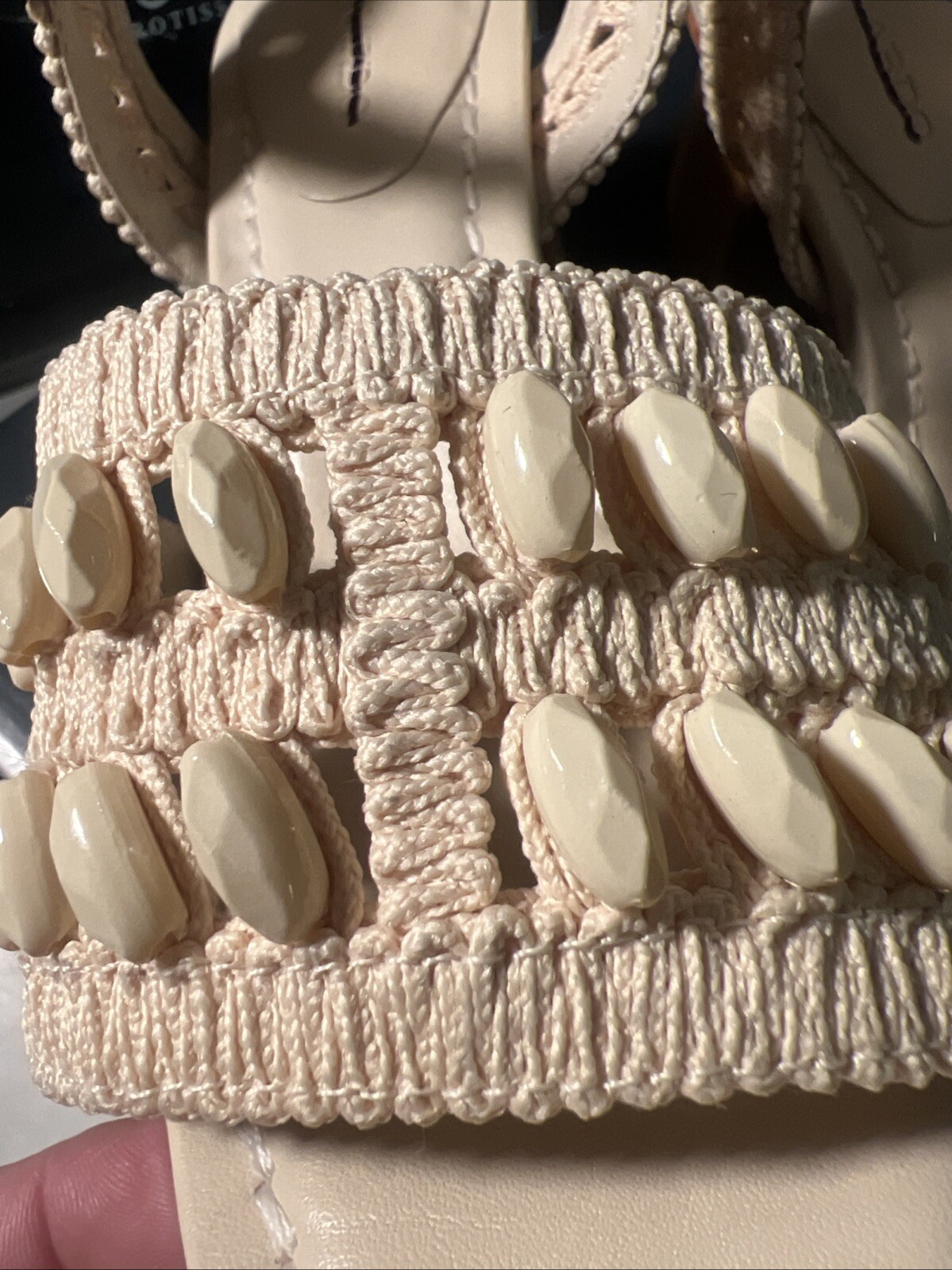 Bernardo Belize CREAM  Crochet Heel Sandal Sz 6.5 M  SOLD OUT. image 9