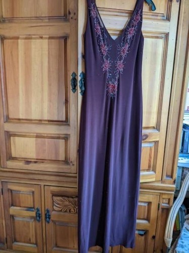 Robe Longue Manches Longues Laundry By Shelli Segal Rouge - Taille M, Neuve Avec étiquettes