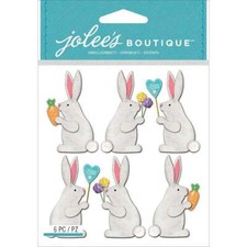 Easter Theme Bunny Eggs Dimensional Scrapbook Stickers Jolee's Boutique