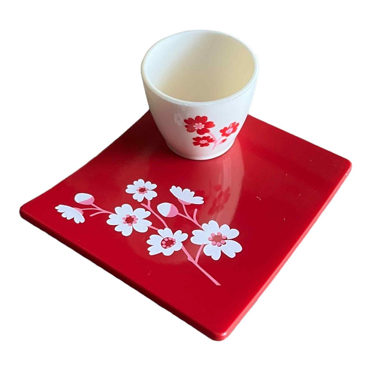 American Girl CUP & PLATE Out For Sushi Cherry Blossom Flower Saki