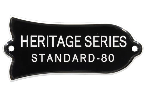 Engraved "HERITAGE SERIES STANDARD - 80" Truss Rod Cover for Gibson 2ply B/W