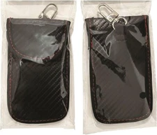 2x Car Key Signal Blocking Pouches RFID Protection Anti-Theft Blocking Sleeve