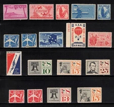 US Airmail Stamps Scott # C46 - C63:   Mint OG 15NH 3H