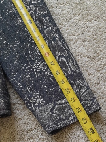 Chico's moto style muted black multi cotton bl jacket snake print zip 3=XL NWT - Picture 14 of 24
