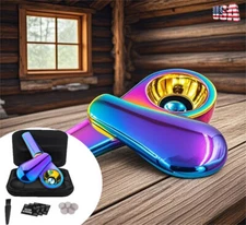 Portable Magnetic Metal Tobacco Spoon Smoking Pipe Accessories With Gift Box
