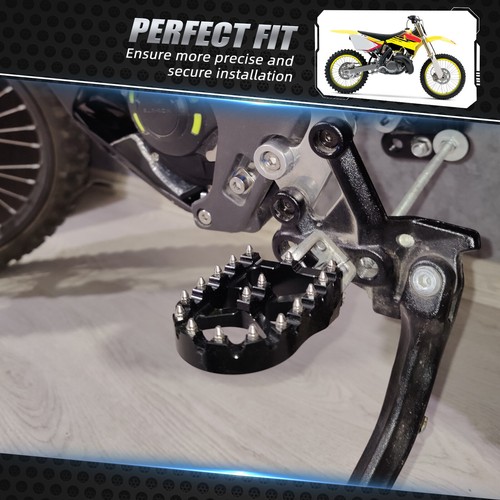 CNC Billet Wide Foot Pegs For Suzuki RMX450Z 2010-2019 RMZ450 2008-2024 RMZ250 - Picture 2 of 15