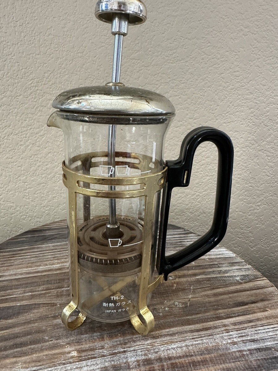 Vintage Japanese Hario Coffee & Tea French Press Maker TH-2