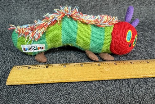 Eric Carle La oruga muy hambrienta libro y peluche de 7” leer notas - Imagen 6 de 6