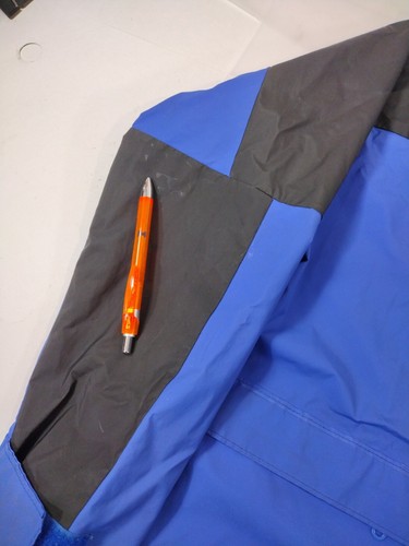 Vintage Columbia Sportswear PVC Snap/Zip Blue Hooded Rain Jacket Men's Size S-M? - Picture 6 of 8
