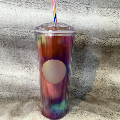 Starbucks Exclusive 2021 Rainbow Pride Kaleidoscope 24oz Cold Cup Tumbler |  eBay