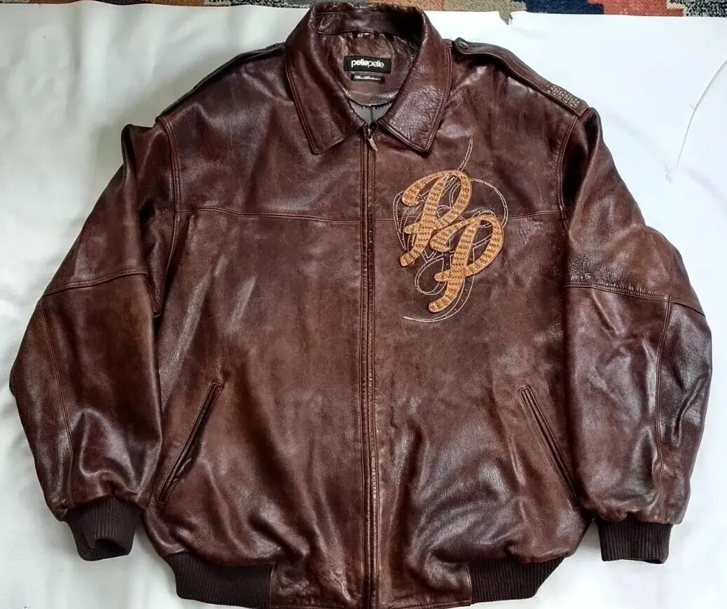 VINTAGE RARE PELLE PELLE BY MARK BUCHANAN FULL ZIPP LEATHER JACKET