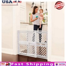 26 in Adjustable Baby Safety Gate Walk Through Doorway Hallway Easy Grip Handle