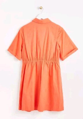 oliver bonas orange dress Colour Block Orange Midi Dress