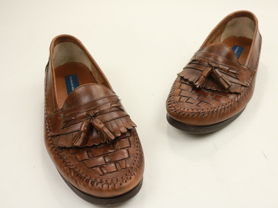 Giorgio Brutini Men Loafers Tassel Kiltie Woven Brown  display picture 2