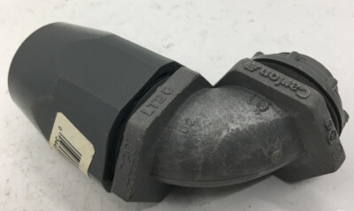 LT20C CARLON Liquidtight Connector, 3/8 Inch, 90°, Material: Non-Metallic.