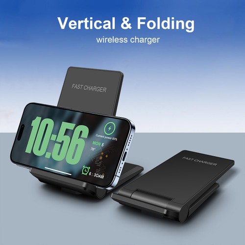 30W Fast Wireless Charger Stand Charging Dock For Samsung Galaxy S25 S24 S23 S22 - Picture 4 of 14