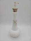 Jergens Vintage White Milk Glass Lotion Genie Bottle Empty