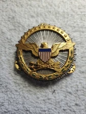 *Original Army Military Department  Defense Identification Badge Sterling Meyer
