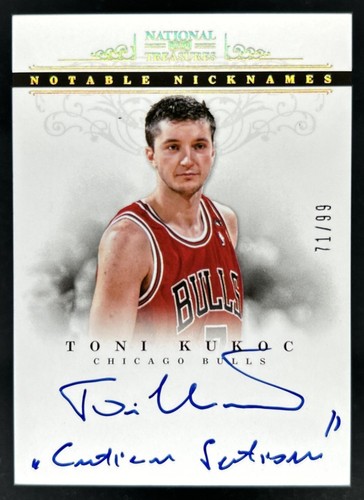 2012-13 Panini National Treasures Toni Kukoc Notable Nicknames Auto #/99 Bulls