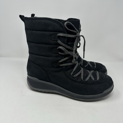 Merrell Snowcreek Cozy Polar Waterproof Snow boots Black Leather Women s 9M